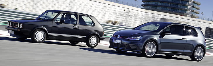 Volkswagen Golf GTI, race tracks, car, vehicle, motion blur, HD wallpaper