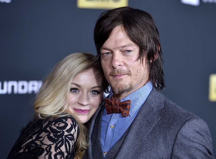 male and female The Walking Dead casts, norman reedus, emily kinney