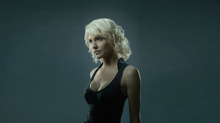 actress, women, Battlestar Galactica, Number 6, blonde, tight clothing, HD wallpaper