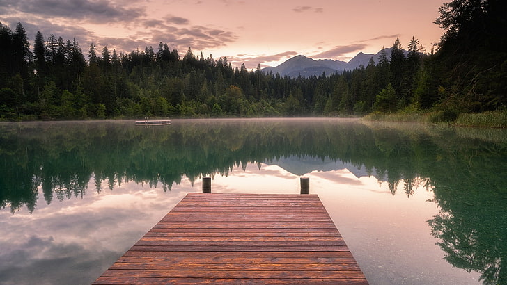 reflection, nature, lake, wilderness, water, loch, calm, mountain, HD wallpaper