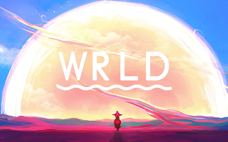 Monstercat, artwork, WRLD, one person, sky, real people, standing
