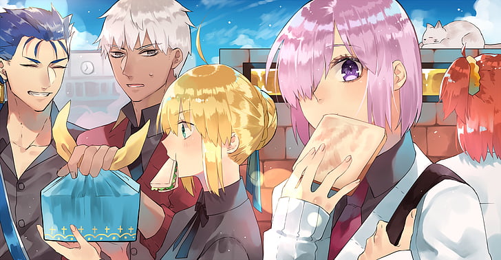 Fate Series, Fate/Grand Order, Archer (Fate/Stay Night), Fujimaru Ritsuka, HD wallpaper