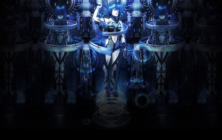 female anime character digital wallpaper, cyberpunk, futuristic, HD wallpaper