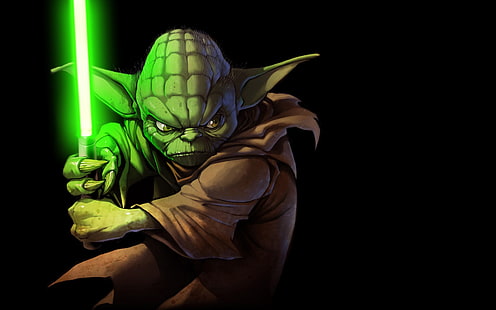HD wallpaper: Lightsaber, Star Wars, Yoda, green color, studio shot, one  person | Wallpaper Flare