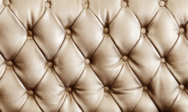 tufted gold upholstered headboard, leather, texture, upholstery