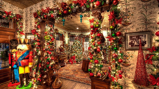 HD wallpaper: christmas decoration, xmas, christmas lights, 8k uhd ...