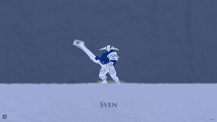 Dota 2 Sven illustration, video games, hero, one person, winter