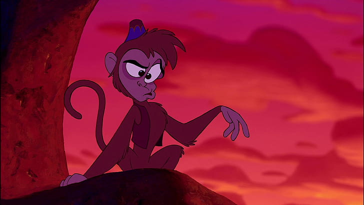 Abu Monkey Character From The Cartoon Aladdin And The Magic Lamp 2560×1440, HD wallpaper