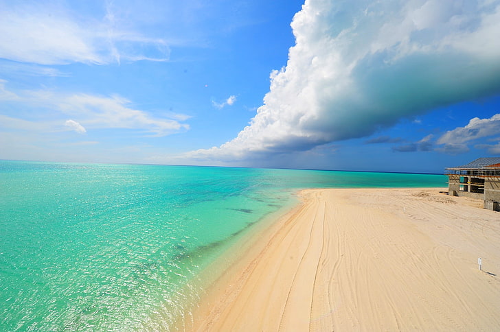 white clouds and white sands, beach, summer, sea, tropical, turquoise