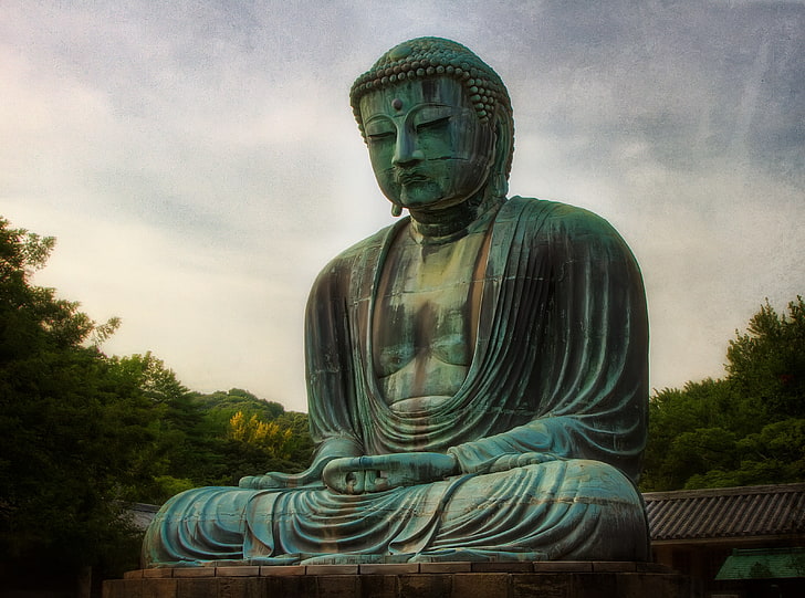 Buddha Statue, Gautama Buddha statue, Vintage, Japan, canon, kanagawaprefecture, HD wallpaper