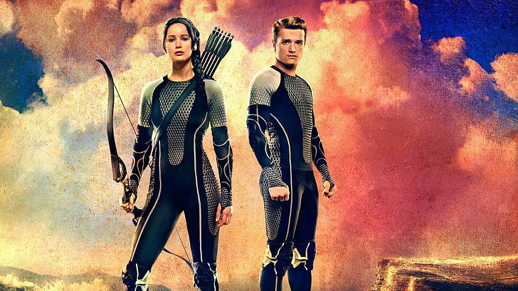 Katniss Everdeen and Peeta Millark, Hunger Games, Jennifer Lawrence