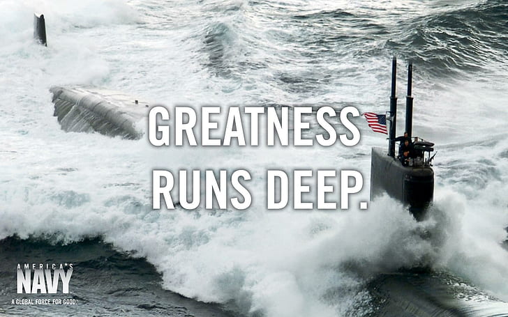 United States Navy - Greatness Runs Deep, military, subs, us navy, HD wallpaper