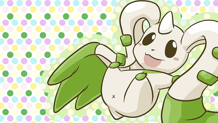 white and green Pokemon character clip art, terriermon, Digimon Adventure, HD wallpaper