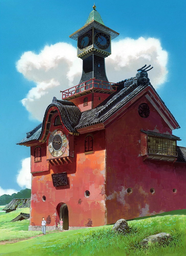 anime, Studio Ghibli, Spirited Away, architecture, built structure