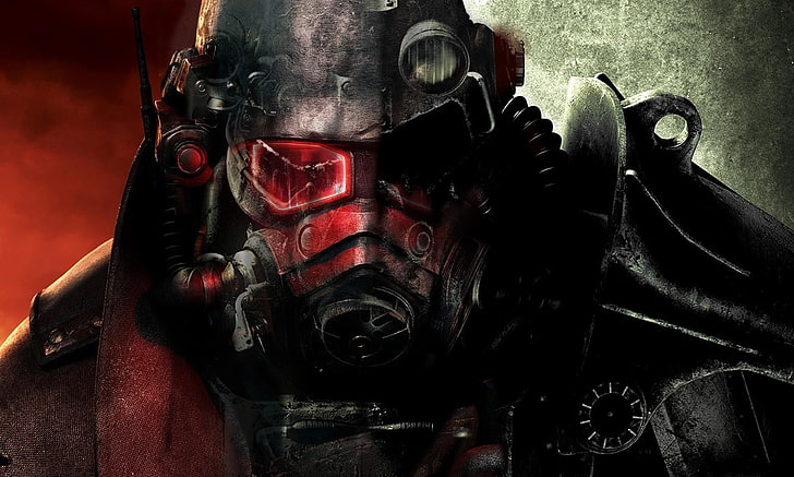 man wearing mask digital wallpaper, Fallout, Fallout: New Vegas