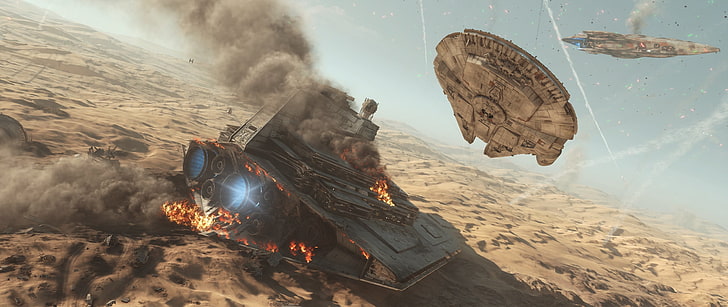 game, Star Destroyer, Electronic Arts, DICE, Millennium Falcon, HD wallpaper
