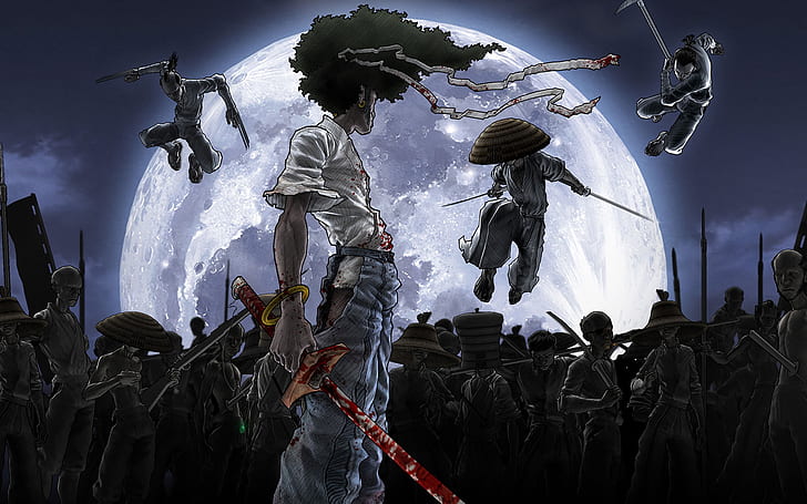 Afro Samurai Sword Blood HD, cartoon/comic, HD wallpaper