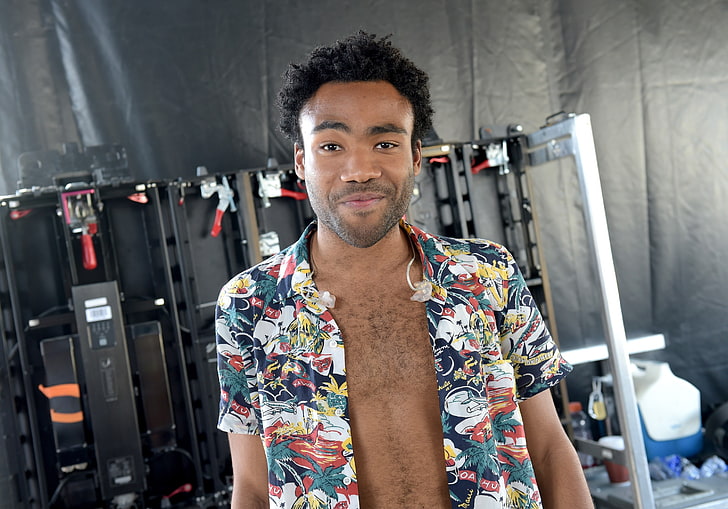 childish gambino, looking at camera, portrait, one person, front view