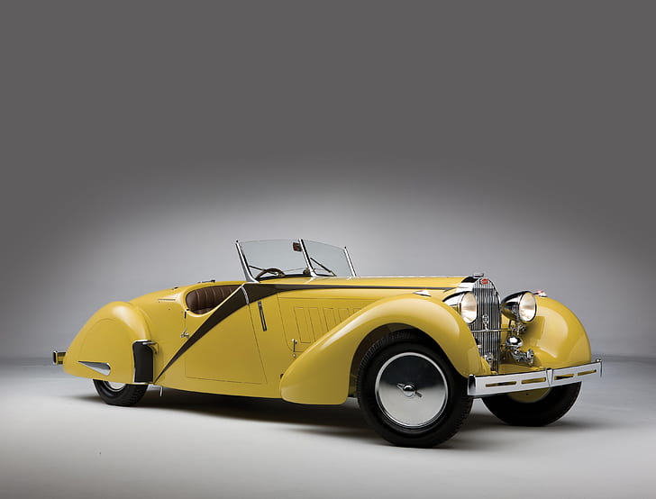 Bugatti, Lights, Classic, Chrome, 1935, Classic car, Gran Turismo, HD wallpaper