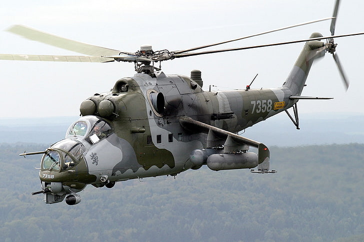 mi 24 hind, helicopters, military, transportation, air vehicle, HD wallpaper