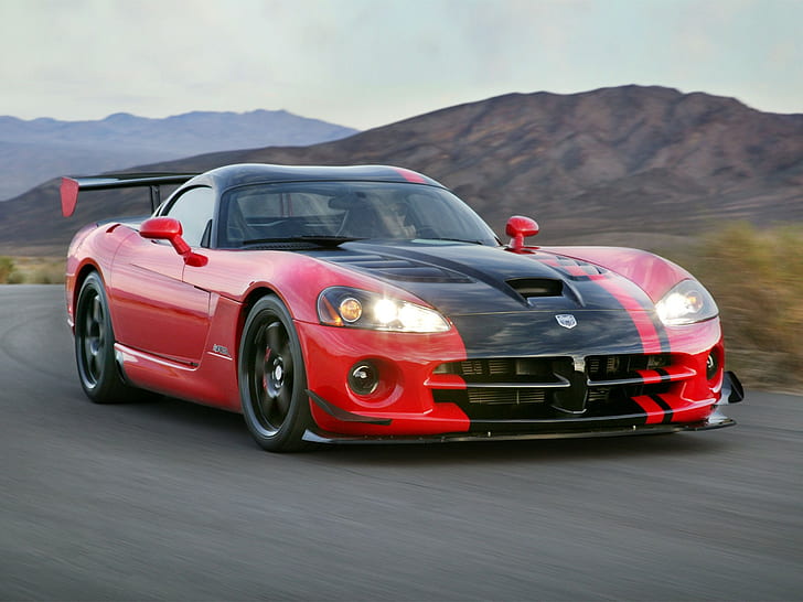 Dodge Viper, red cars, vehicle, HD wallpaper