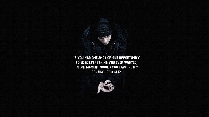 typography, lyrics, Eminem, hip hop