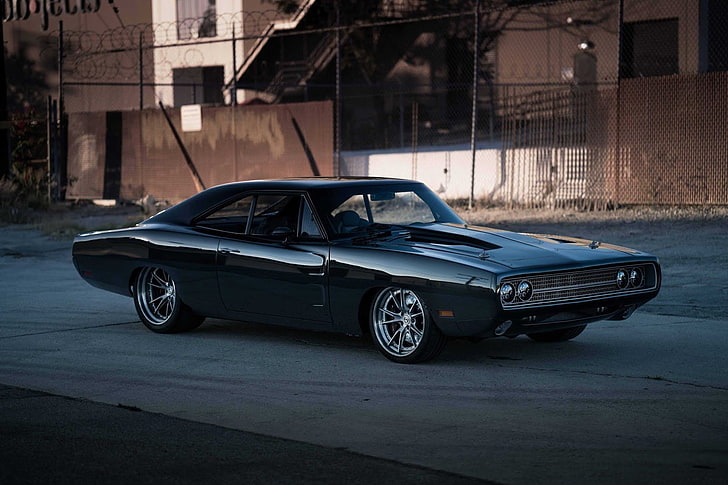 1970, black, cars, charger, dodge, modified, HD wallpaper