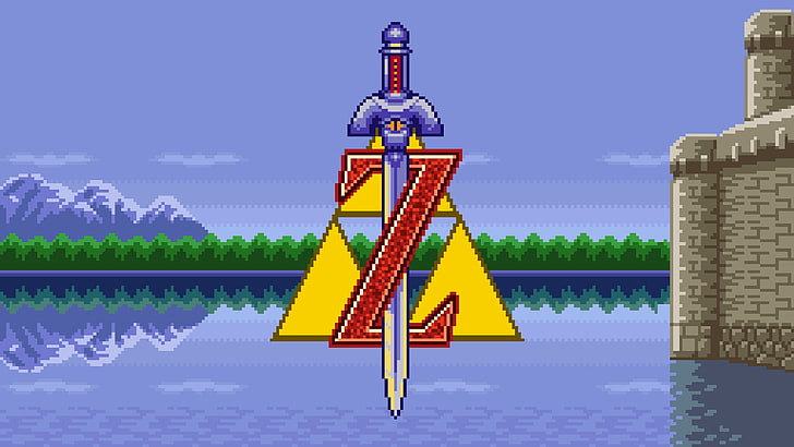 Zelda logo digital wallpaper, The Legend of Zelda, video games