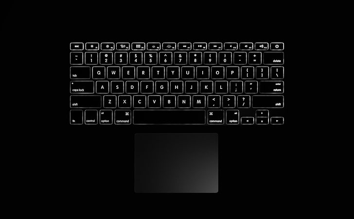 Keyboard and Touchpad, black and white computer keyboard, Computers, HD wallpaper