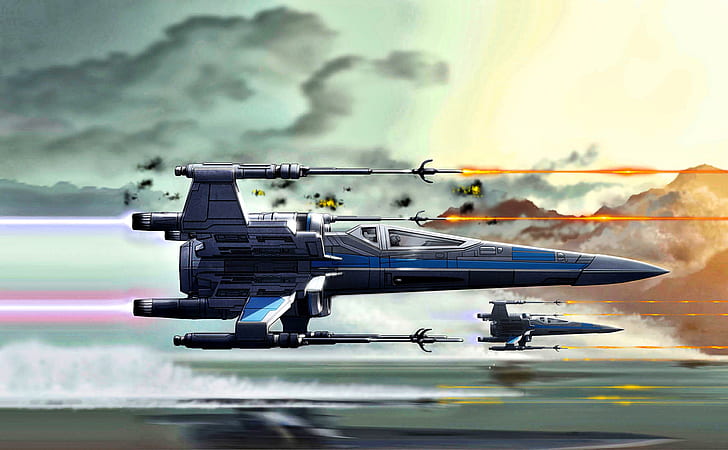 Star Wars, X-wing, T-65, the best fighter of the Rebel Fleet, HD wallpaper