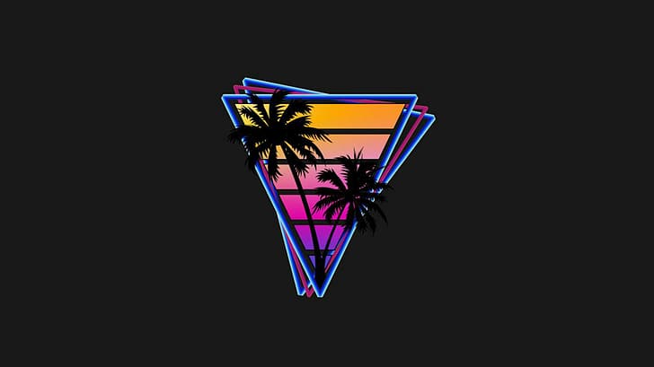 synthwave, color correction, HD wallpaper