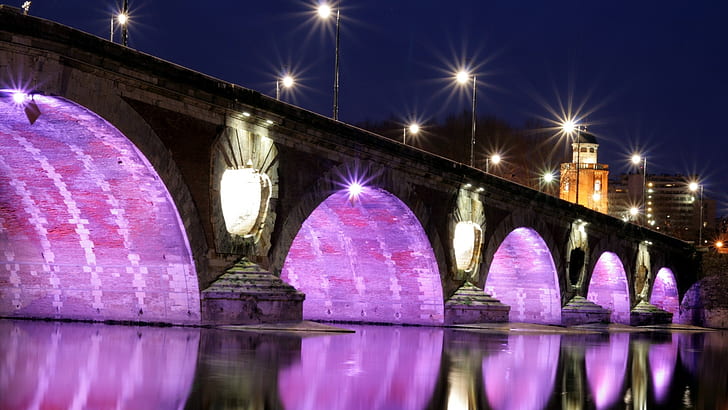 Toulouse, Pont-Neuf, Garonne, France, HD wallpaper