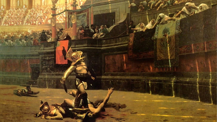 gladiator wallpaper, Artistic, Painting, Rome, representation