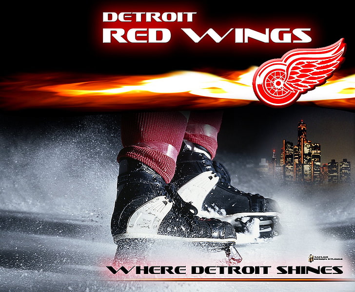 detroit, hockey, red, wings, HD wallpaper