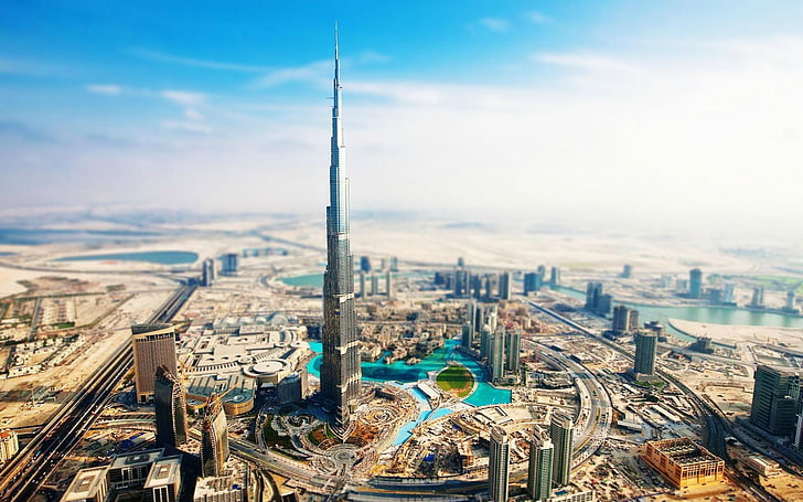 Burj Khalifa, Dubai, untitled, cityscape, photography, building, HD wallpaper