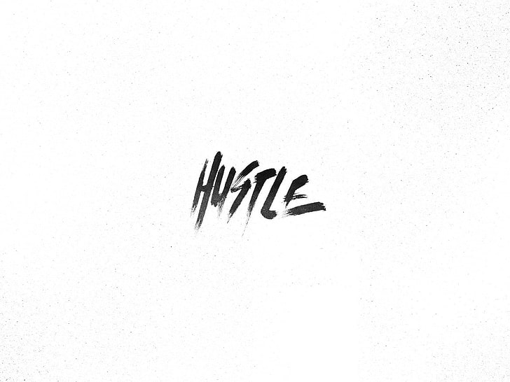 graphic design typography hustle, text, communication, white background, HD wallpaper