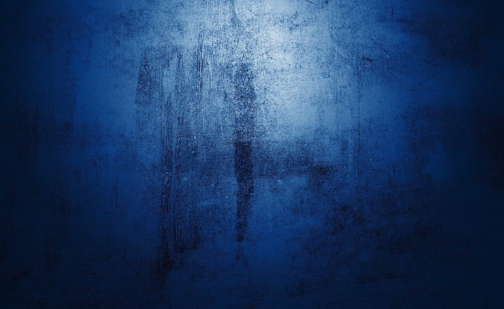 Blue Concrete Wall, Artistic, Grunge, backgrounds, dark, abstract, HD wallpaper