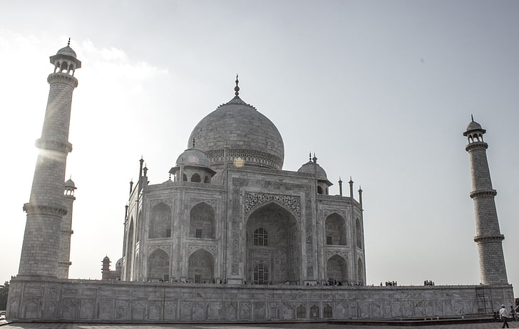 India, Taj Mahal, sky, wonder of the world, Islamic architecture