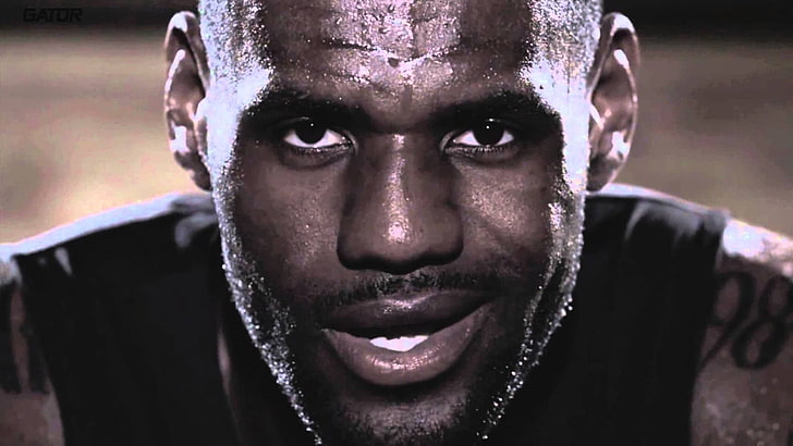 lebron james  high resolution, portrait, one person, looking at camera, HD wallpaper