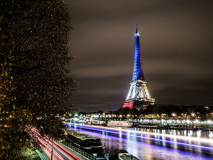 time-lapse photography of Eiffel Tower, Paris, la tour eiffel, la tour eiffel, HD wallpaper