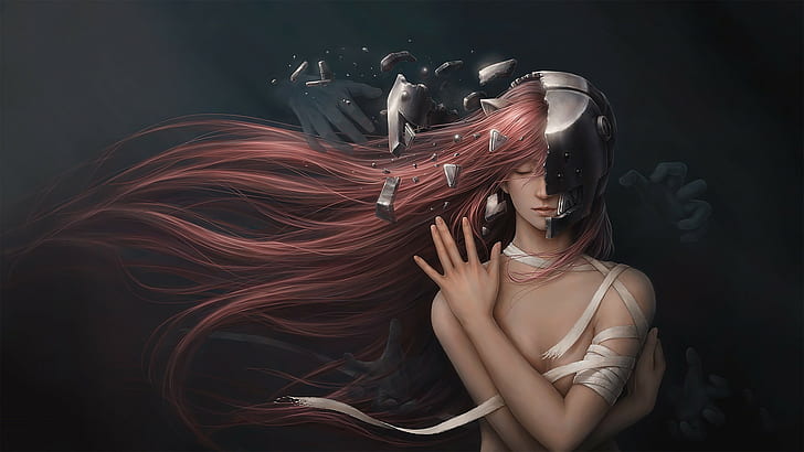 anime anime girls elfen lied lucy, women, one person, indoors, HD wallpaper
