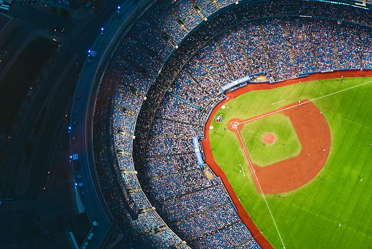 Toronto Blue Jays, Sky Dome, aerial view, baseball, stadium, HD wallpaper