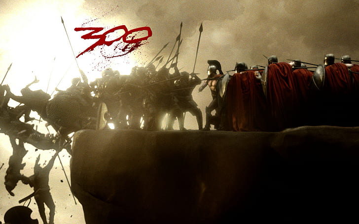 300 Spartans Cliff HD, movies, HD wallpaper
