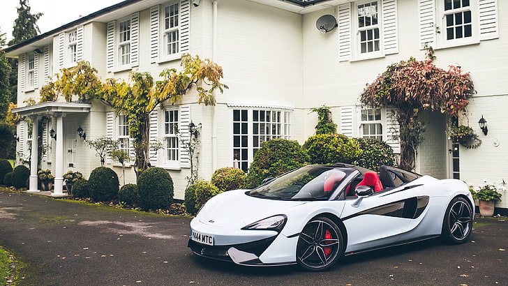 McLaren, white, Wealth, luxury cars, sports car, Convertible, HD wallpaper
