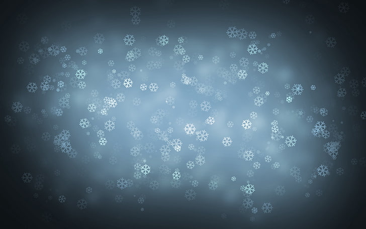 snowflakes, style, winter, background, glare, christmas, backgrounds, HD wallpaper
