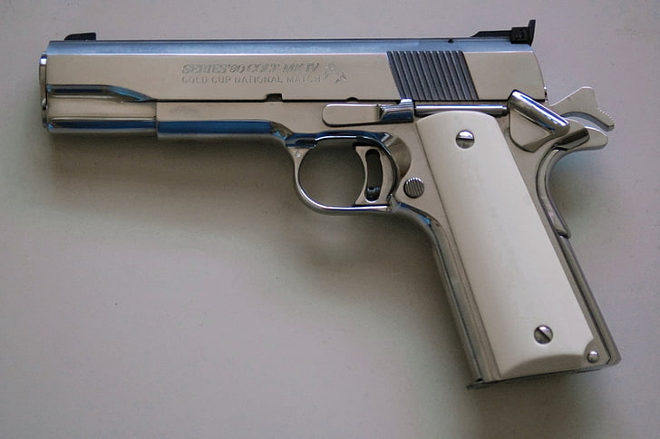 gray semi-automatic pistol, Weapons, Colt Pistol, Colt .45 Acr 1911A1