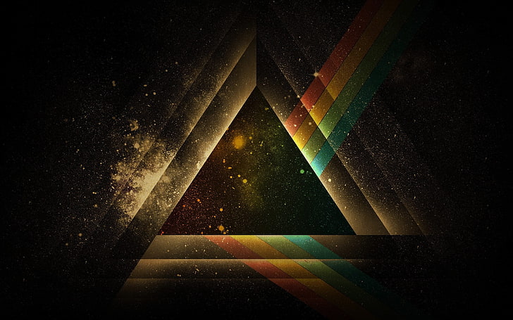 prism wallpaper, Minimalism, Galaxy, Space, The universe, Triangle, HD wallpaper
