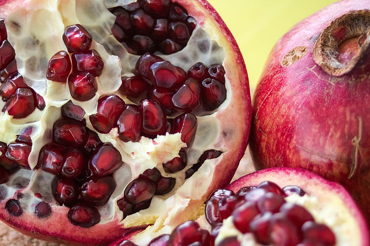 pomegranate fruit, garnet, berries, fresh, food and drink, healthy eating, HD wallpaper