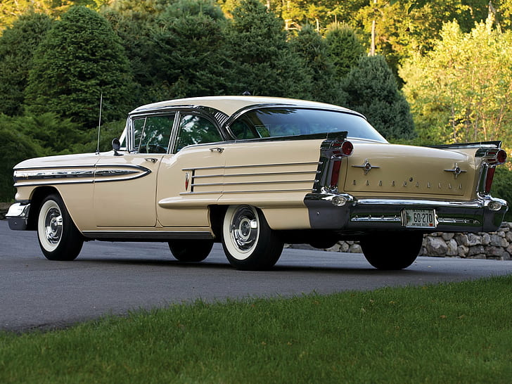 1958, 3639sd, 8 8, holiday, luxury, oldsmobile, retro, sedan, HD wallpaper