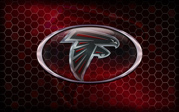 Atlanta Falcons logo, american football, backgrounds, abstract